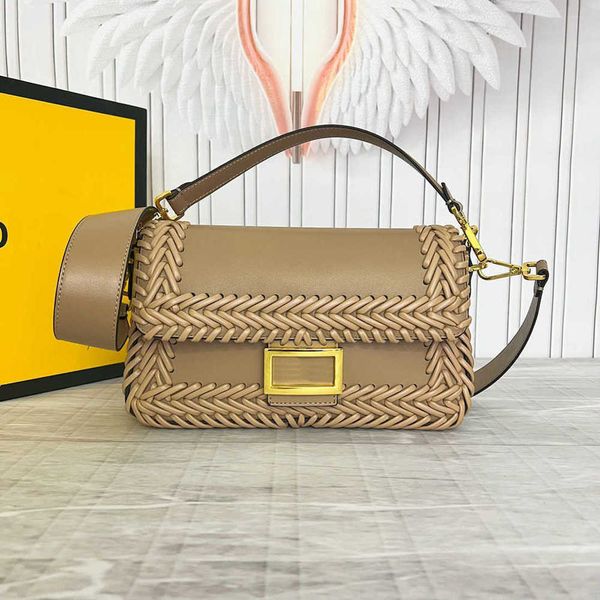 

5 styles mirror quality designer bags women weave baguette shoulder bags luxury handbags cowhide crossbody armpit bag 230420