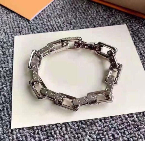 

luxury designer jewelry bracelet mens monogram colors chain bijoux de crateurs luxe femmes bracelets20556255024608, Black