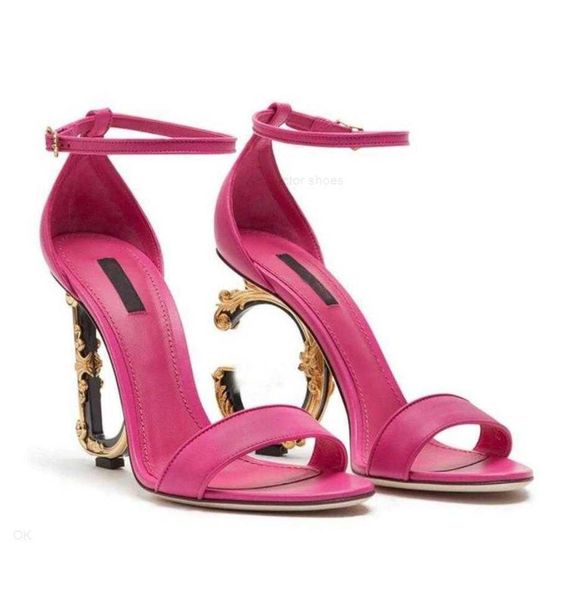 

sandals shoes baroque heels dg dress shoes genuine leather dolcly dressing pumps with d gabbanaly g high sculpted heel shoe slippers size 34, Black