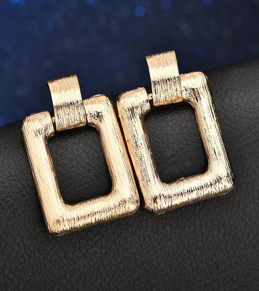 

vintage big metal drop dangle earrings for women geometric wedding party jewelry gold large statement earrings 2 colors e3635600946, Golden