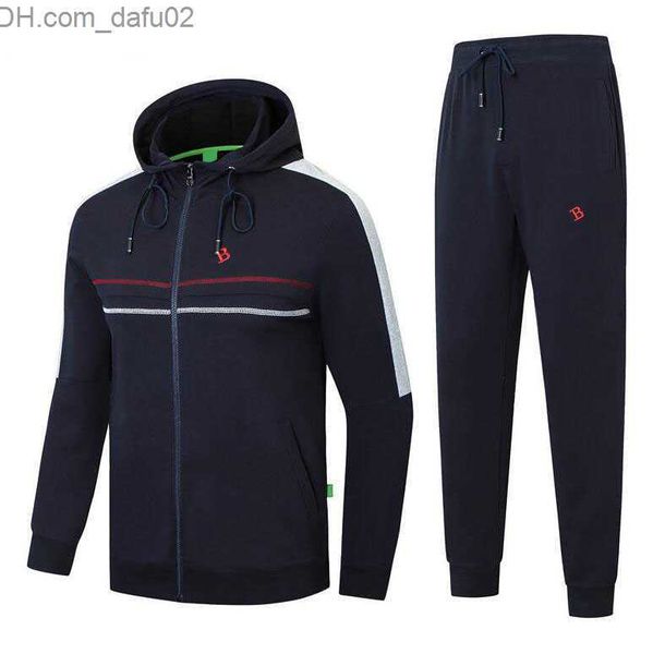 

men's tracksuits mens hooded tracksuits suits and color casual sports suit cardigan set fall winter men sweatshirt clothing z230725, Gray