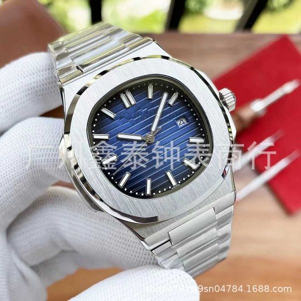 

diamond luminous wrist watches patas 40mm*8.3mm 3k 5711 ppf all-in-one mechanical men's 316l precision steel iced out bezel gift pate p, Slivery;brown