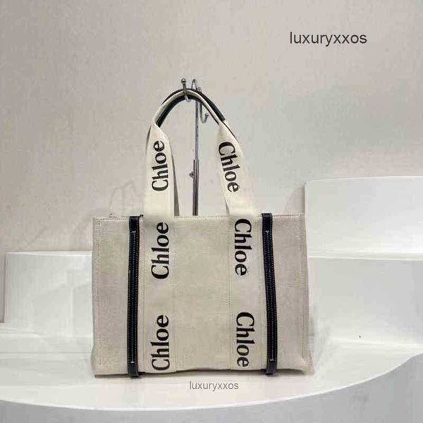 

cloe choe letter large woody stripe bag fashion tote designer canvas portable handbag 2023 capacity bags women pp9t