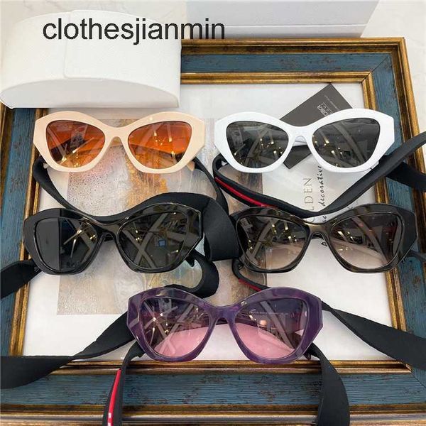 

2023 design sunglasses %80 factory wholesale and retail 22p new polygon cat's eye hip hop sunglass star same fashion sunglass pr07ys, White;black