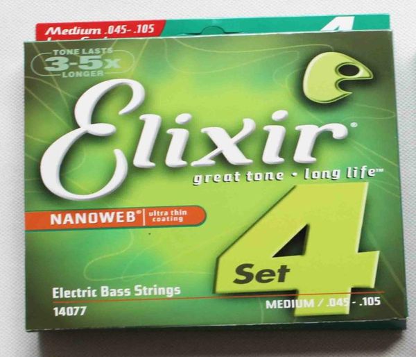 

1 set 14077 4 string elixir electric bass strings nanoweb medium 0451058384312