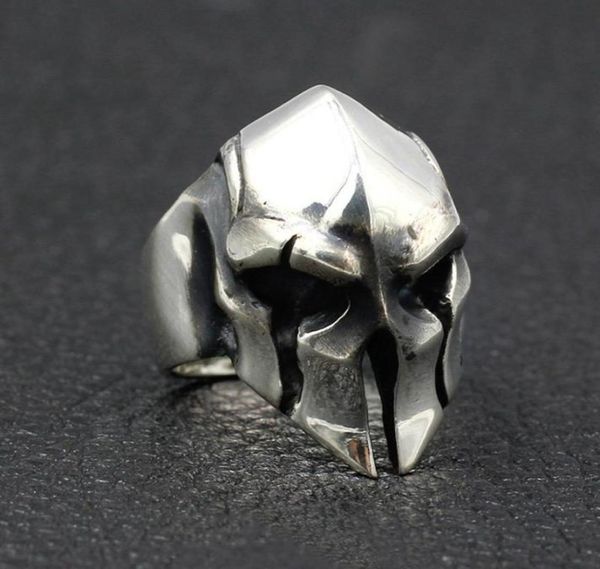 

punk high polished spartan helmet rings men heavy solid stainless steel biker ring man hip hop jewelry accessories big size 715 c6066837, Golden;silver