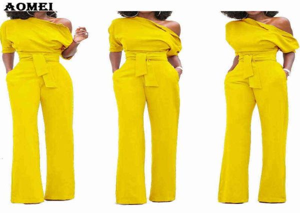 

casual dresses women jumpsuit one shoulder with sashes pockets officewear romper combinaison fashion female jumpsuits for elegant 1349351, Black;gray