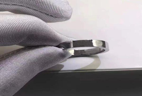 

fashion love rings men and women classic titanium steel three diamond ring with exquisite gift box9296262, Silver