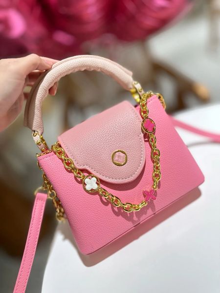 

luxurys designer capsines mini handbag totes women's leather shoulder bag with gold chain flap crossbodys bag fashion handle handbag mo
