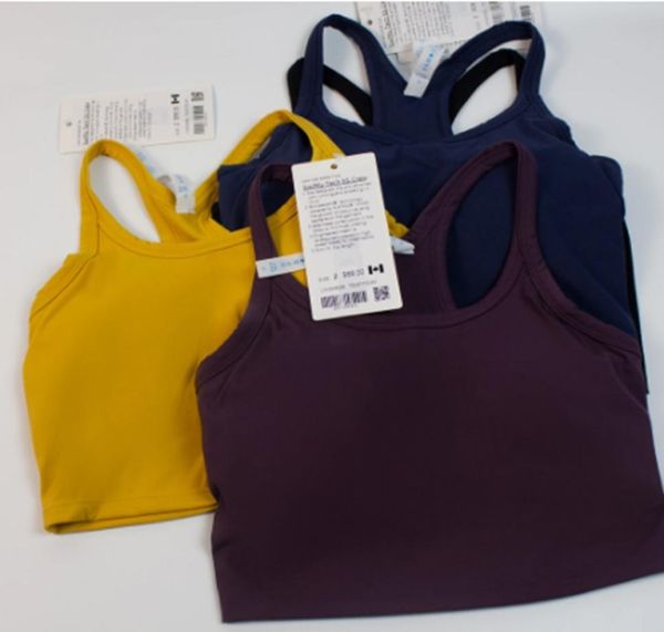

womens women sports bra tank slim yoga vest with chest pad soft athletic fitness clothes custom logo 2022 women's lu4825852