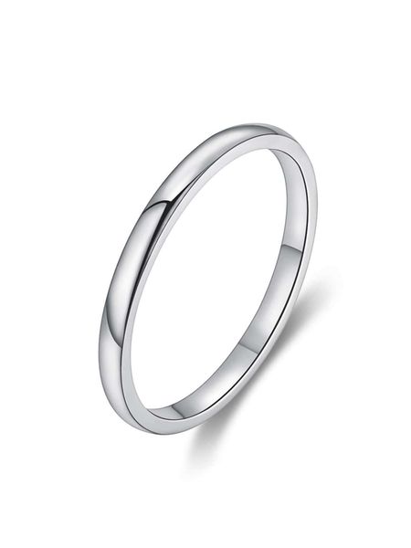 

women's accessories minimalist solid ring simple style, Silver