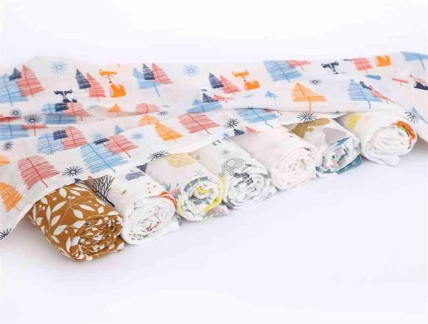 

120x110cm baby blankets born swaddle wrap cotton infant muslin diaper cloth blanket towel 2109081121828