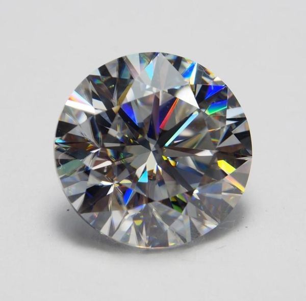 

10ct 65mm df color vvs round brilliant cut lab certified diamond moissanite with a certificate test positive loose diamond2440866, Black