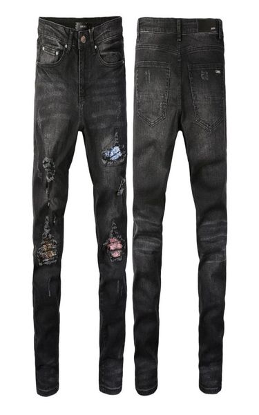 

new jeans arrivals mens luxury designer denim jeans pants holes trousers biker men039s clothing 2022 sell6222863, Blue