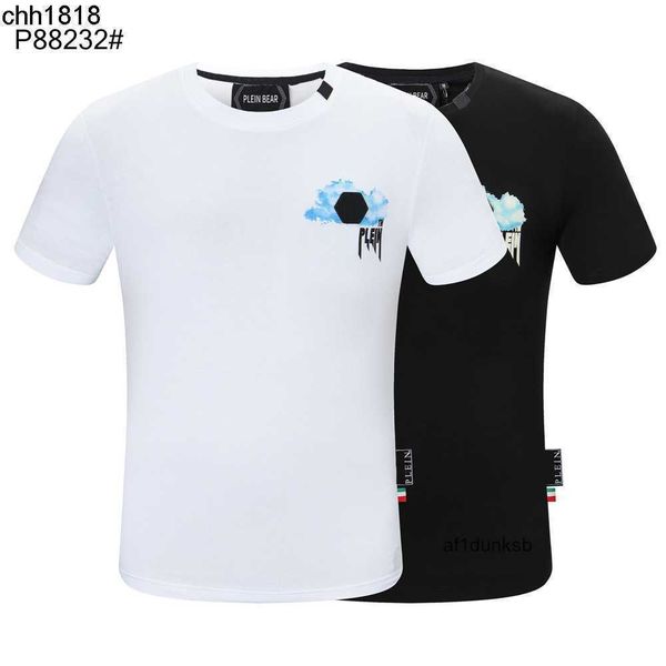 

brand t-shirts plein rhinestone philipps high hop bear clothing t skull men shirt classical mens quality hip designer tshirts streetwear tsh, White;black