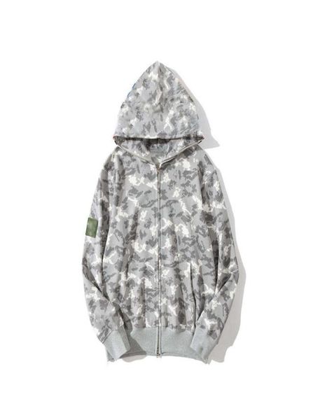 

camo hoodie herren bathing camouflage ape jacket mans sweatshirts head coat zipper 7701480, Black