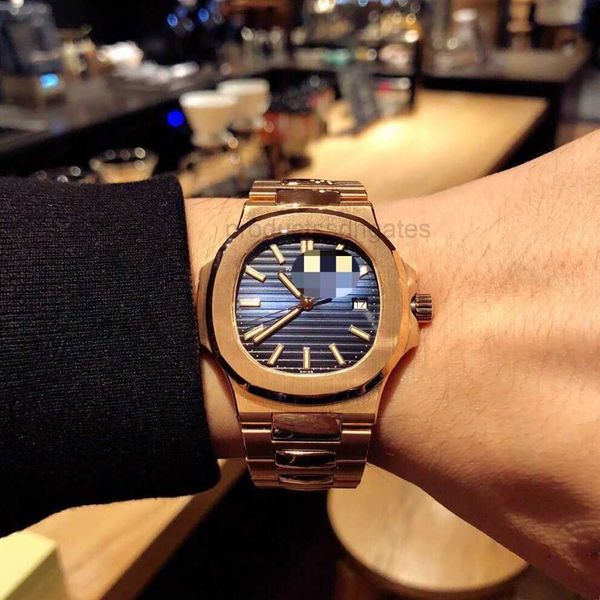 

diamond luminous wrist watches patas 40mm*8.3mm 3k 5711 same refined men's commercial luminous square wristwatch male iced out bezel gi, Slivery;brown