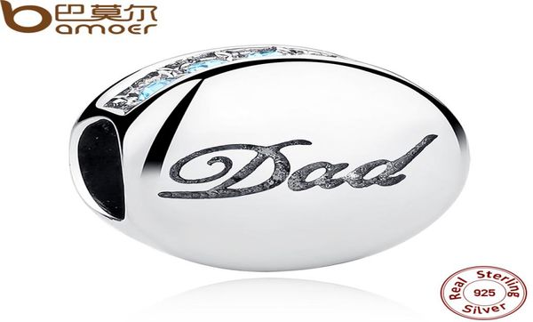 

925 sterling silver eurpean bead fit style bracelet blue crystals dad charm fit bme bracelets bangles father's day gift2222873, Bronze;silver