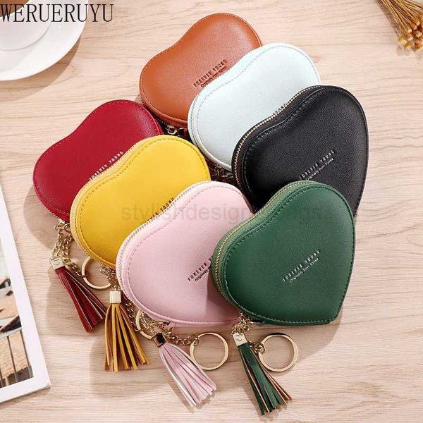 

totes pu leather heart-shaped wallet women's keycard lock holder zipper coin wallet fashion mini designer luxury bag 2023 deliverystyli