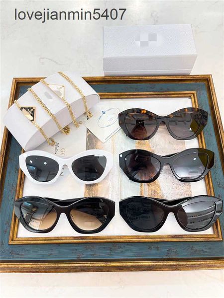 

2023 design sunglasses %80 factory wholesale and retail new p home style sunglass pr 07ys polygonal ins network red women's fashion, White;black