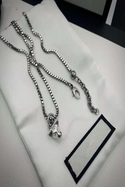 

s925 silver bull head necklace vintage sterling silver net red same bull head pendant necklace male trend hip hop bull head neckla4212233