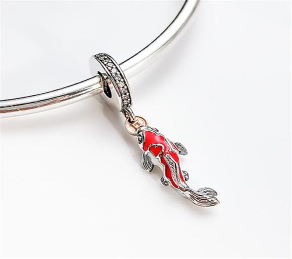 

new 100 925 sterling silver red enamel fish charm bead fits european jewelry bracelets necklaces pendants68885258965097, Black