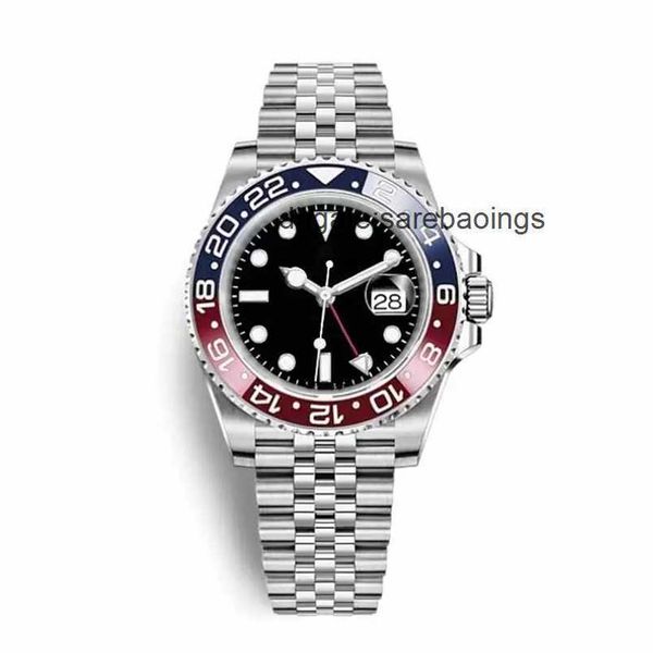 

mens watch all work automatic mechanical watches stainless steel blue red ceramic sapphire glass 40mm men watches wrist wristwatches, Slivery;golden