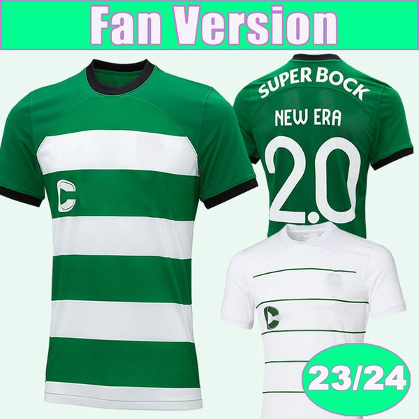 

2023 24 coates lisbon mens soccer jerseys paulinho neto nuno santos pedro g. trincao home away white football shirts short sleeve uniform, Black;yellow