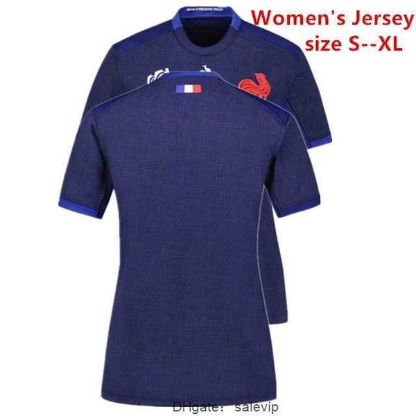 

2023 france domicile bleu women's rugby home jersey size s--xl, White;black