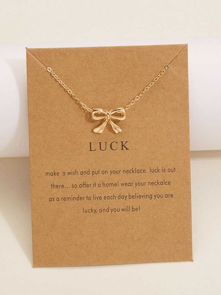 

women's accessories bow charm necklace, Silver