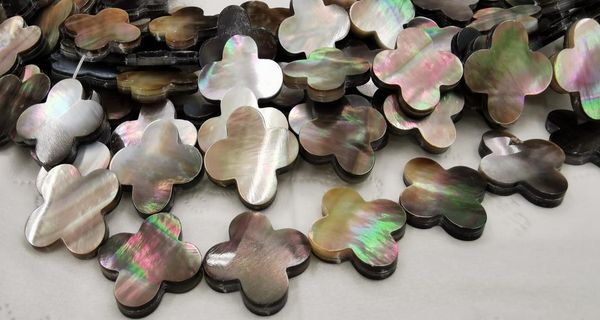 

16inch grey black shell jewelry abalone clover beads10mm 12mm 14mm 18mmmop shell charms mother of pearl flower clover beads8896828, Silver