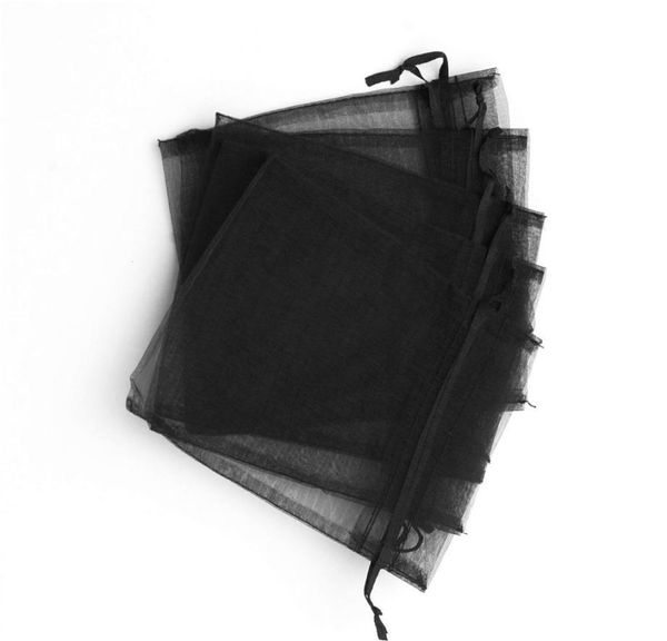 

100 pcs lot black organza favor bags wedding jewelry packaging pouches nice gift bags factory288j2615508, Pink;blue