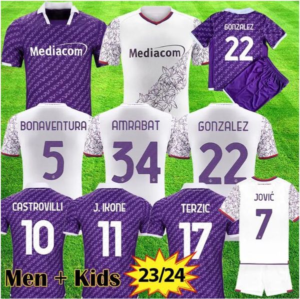 

23 24 fiorentina soccer jerseys j. ikone 2023 2024 castrovilli erick florence jersey acf jovic a. cabral maleh c.kouame sottil men jersey ki, Black;yellow