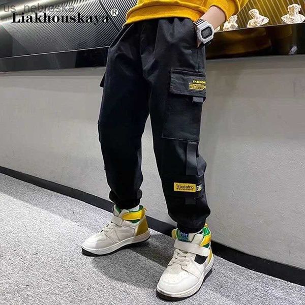 

spring autumn teenage joggers cargo pants for boys kids trousers new style pants for children causal boy sweatpants 214 years l230518, Blue