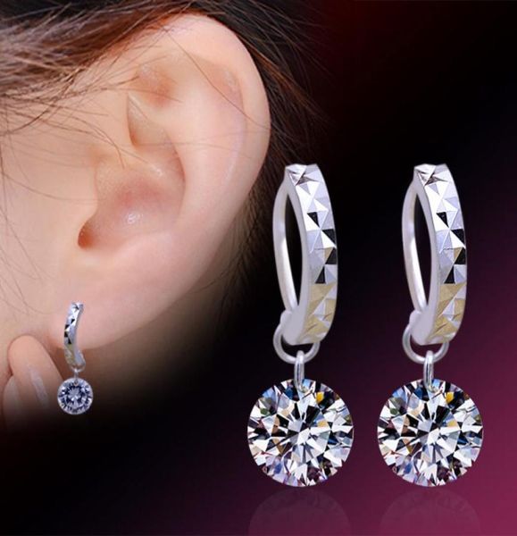 

woman earring crystal jewelry pure diamond hoop earrings wedding vintage selling earrings for woman6155007, Golden;silver