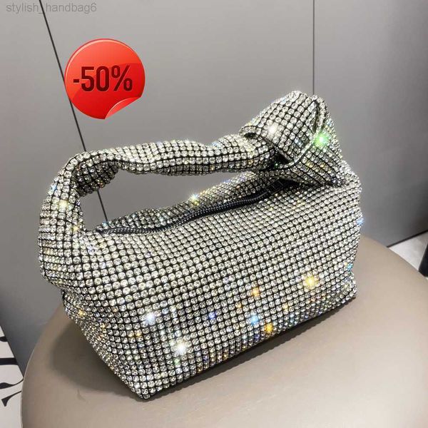

handle rhinestones evening bag silver crystal handle bags for women purses and handbags luxury designer banquet bag