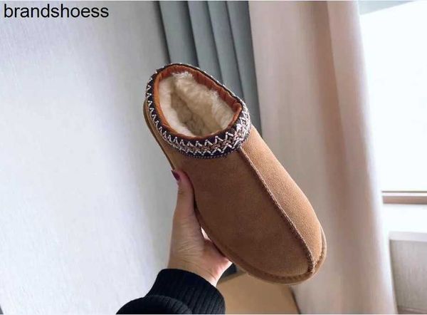 

australia classic snow boots designer ultra mini tasman slipper dealworld womens mini half warm boot winter fur plush satin tazzs ankle boot, Black