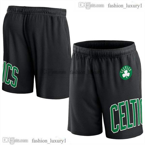 

mens boston''celtics''basketball shorts summer elastic waist wear sweatpants vintage split pant sport hip pop drawstring, White;black