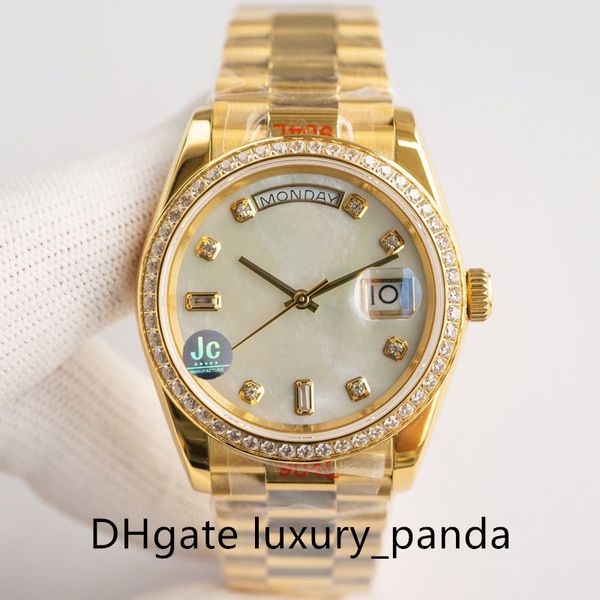 

8 styles men's watches automatic mechanical date watch 904l 36mm cal.3255 movement luminous ceramic waterproof women's watch super, Slivery;brown