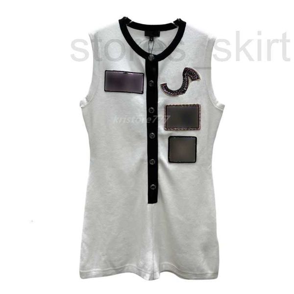 

women's jumpsuits & rompers designer summer tee knits with embroidery letter beads girls vintage elasticity sleeveless bodysuit shorts, Black;white