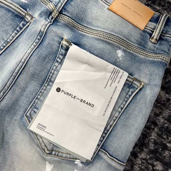 

purple jeans designer retro brand denimksubi jean mens rise elastic clothing tight skinny denim tears fashion872, Blue