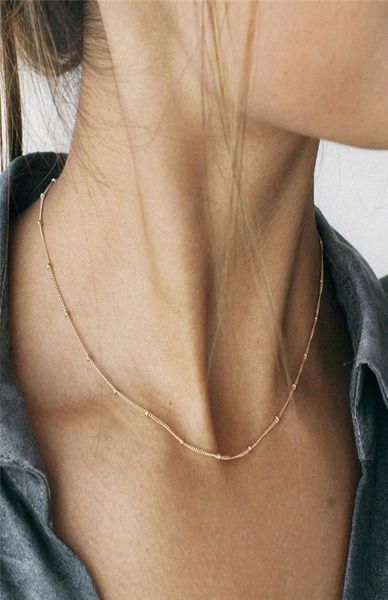 

simple choker necklace statement chain boho pendants necklaces bijoux female gift n503688021, Golden;silver