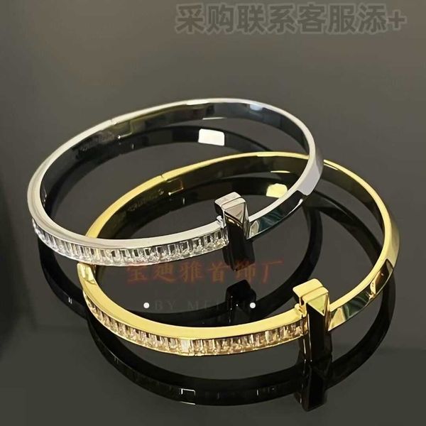

t family same style tijia push square ladder t1 green white diamond twisted rope bracelet, Golden;silver