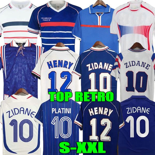 

1998 retro french soccer jersey henry vintage zidane maillot jerseys 1996 2002 2004 football jerseys shirt trezeguet away finals 2006 2000 w, Black;yellow