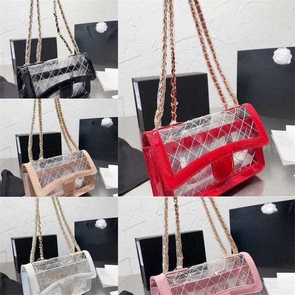 

luxurys designer bags 23ss channel bags messenger bag handbag shoulder envelope bag tote women's new fashion chain cute pvc transparent