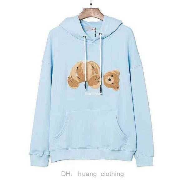

2023 palms angels hoodie love graffiti letter printing loose large casual men's and women's 21 bear hoodie 5 zn25, Black