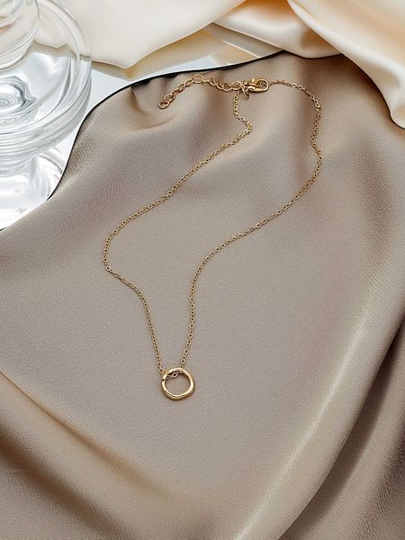

women's accessories round charm necklace, Silver