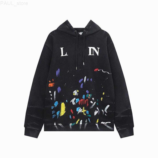 

men's hoodies sweatshirts 2023 designer high-quality hoodie skateboard hip hop autumn and winter super high street hooded sweatshirt cl, Black