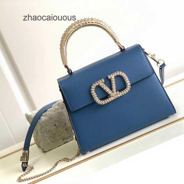 

bag handbag valentins women bags crystal luxury handbag decorated cowhide metal designer diamond handle handheld shoulder crossbody idll