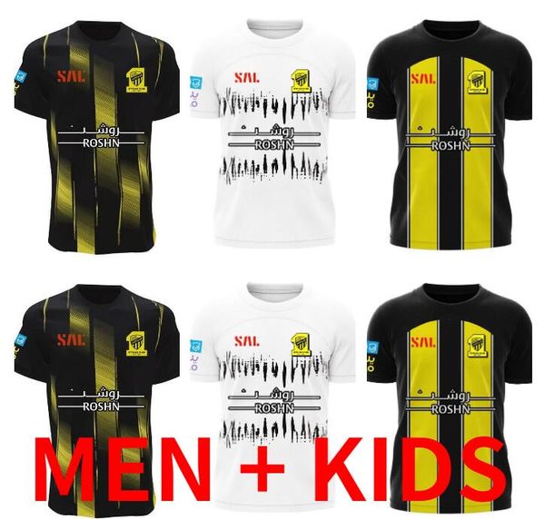 

2023 2024 benzema al ittihad soccer jerseys 23 24 maillot de benzema al-ittihad coronado romarinho football shirts hamdallah costa hegazi je, Black;yellow